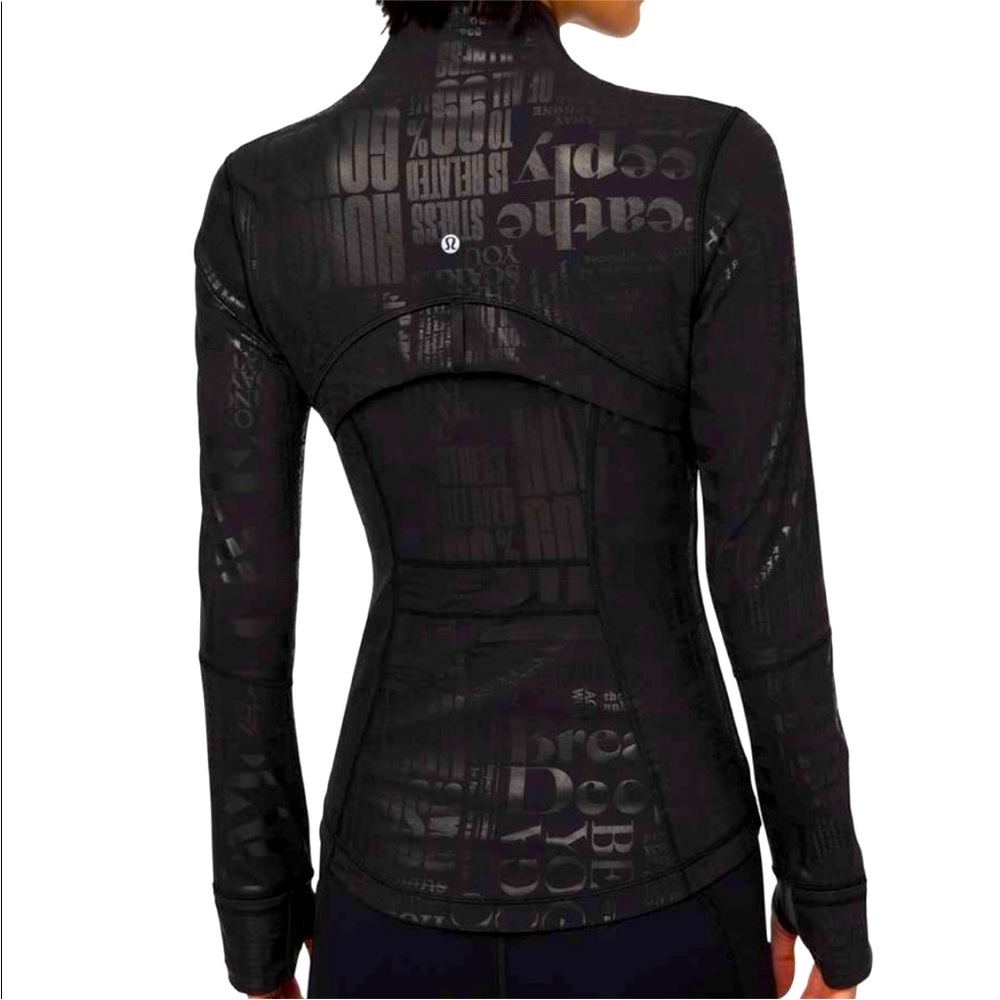 LULULEMON DEFINE JACKET 20YR FOIL MANIFESTO BLACK Spark fitted limited edition